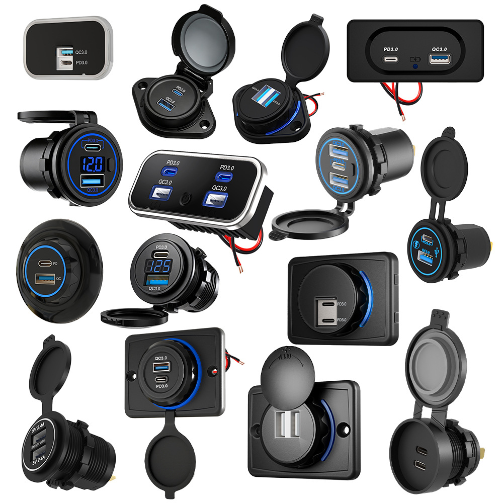 Modified car charger, motorcycle phone USB charger, 24V modified car phone charger, USB fast charging