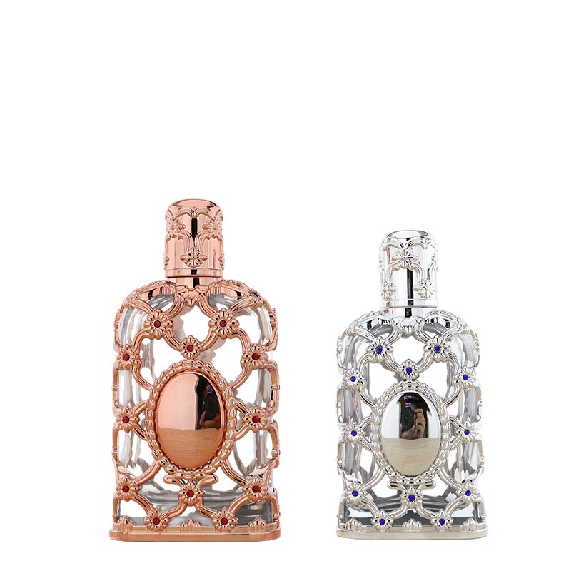 Botella de perfume de malla en stock, estilo simple de dos colores, botella dividida