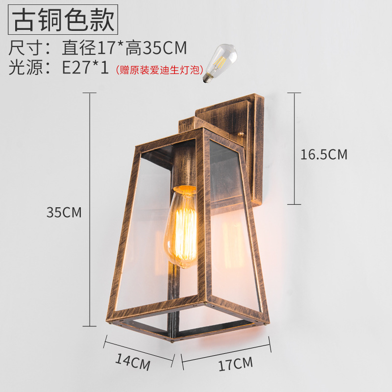 Lámpara de pared exterior impermeable para exteriores, lámpara de pared para villa, pasillo, patio, lámpara de jardín, lámpara de pasillo, lámpara de poste de puerta, LED