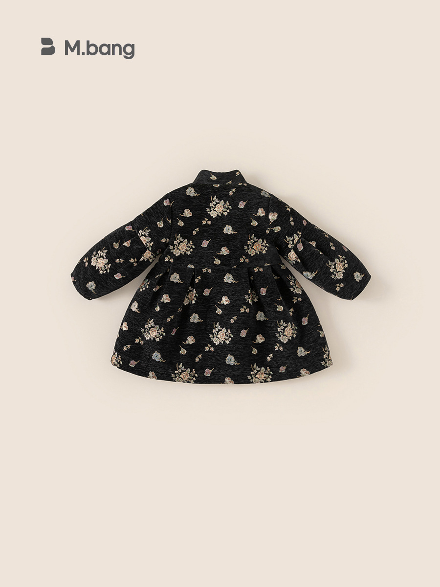 Yoobao ropa para niños niñas abrigo de flores retrógradas otoño y invierno mujeres Bao Guo abrazamiento de cuello de altura abrigo de abrigo suelto