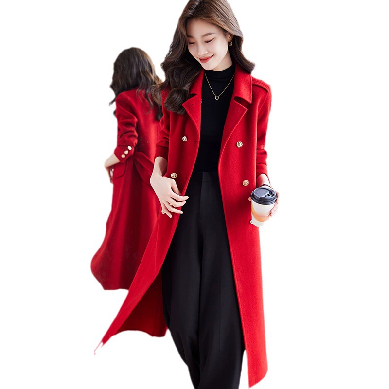 Long suit, trench coat, mid-length