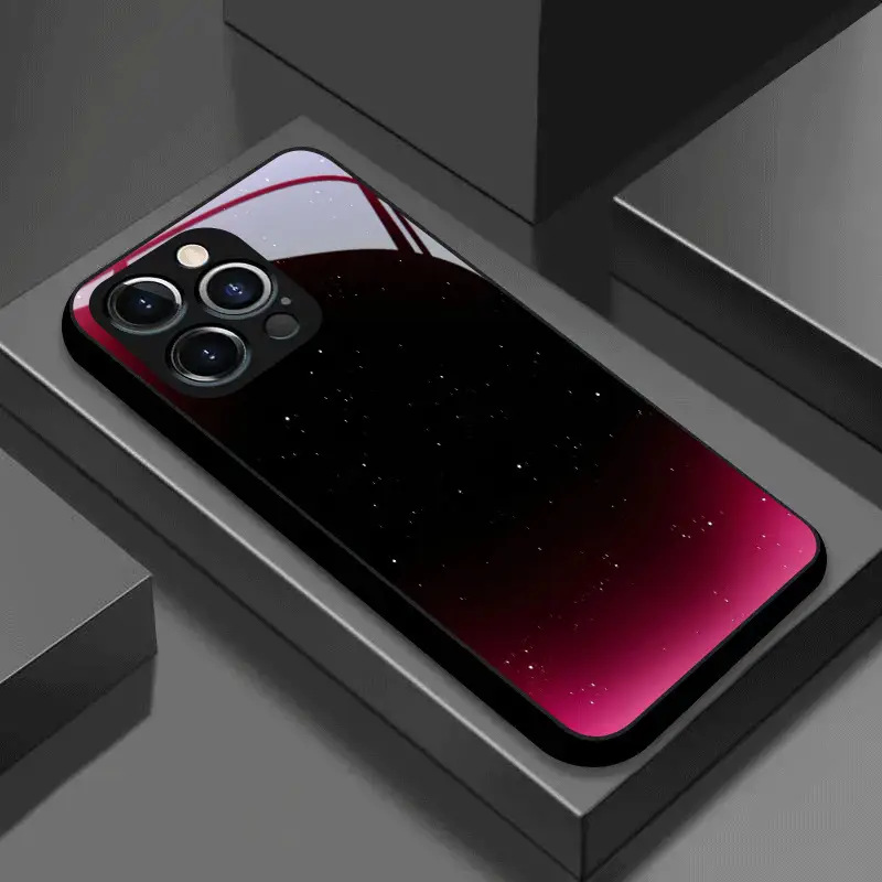 渐变星空手机壳适用苹果16promax高级感iPhone15小众ins风17p简约