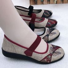 正品老北京布鞋新款单鞋防滑中老年妈妈鞋牛筋软底透气舒适奶奶鞋