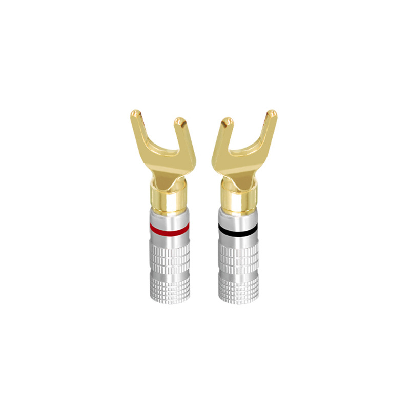 Nakamichiバナナプラグ銅金メッキ発熱スピーカースピーカーケーブル溶接なし4.5mmバナナヘッド