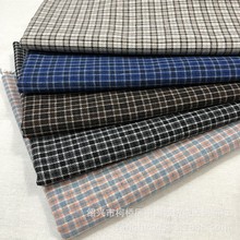 2021年棉麻布料 亚麻格子布 色织格子面料 衬衣面料 连衣裙面料