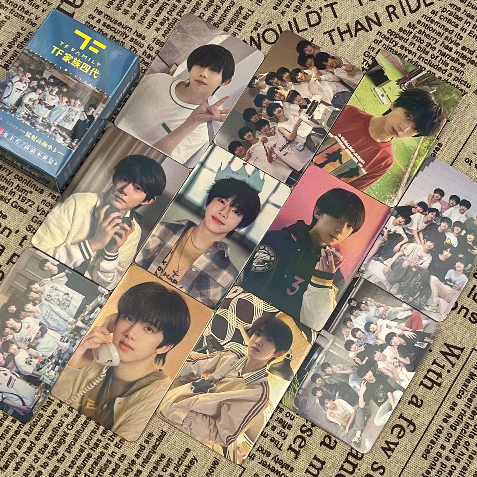 tf家族四代鐳射小卡55張盒裝陳浚銘汪浚熙張函瑞仲語拍立得LOMO卡
