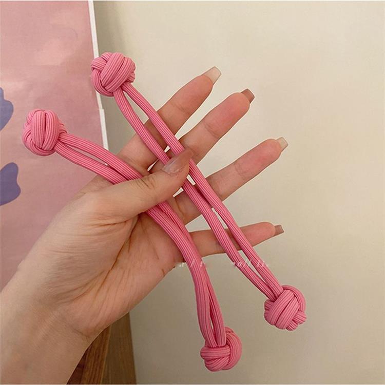 Women's Gender Rib-Knit Design Sweet Style Women's Sweet Solid Color Rib-Knit Hair Tie