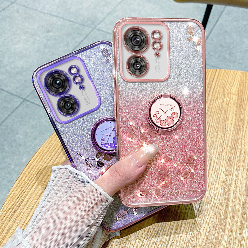 Suitable for Moto Edge70Pro Mobile Phone Case, Moto G86 Transparent Electroplated X70 Air Flower Ring Protective Cover