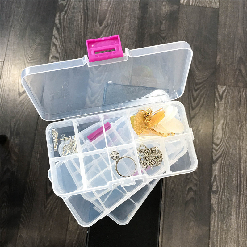 大容量首饰盒子多功能亚克力收纳盒简约格子项链戒指耳钉耳环盒子