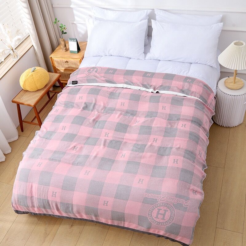 H 격자 무늬 핑크