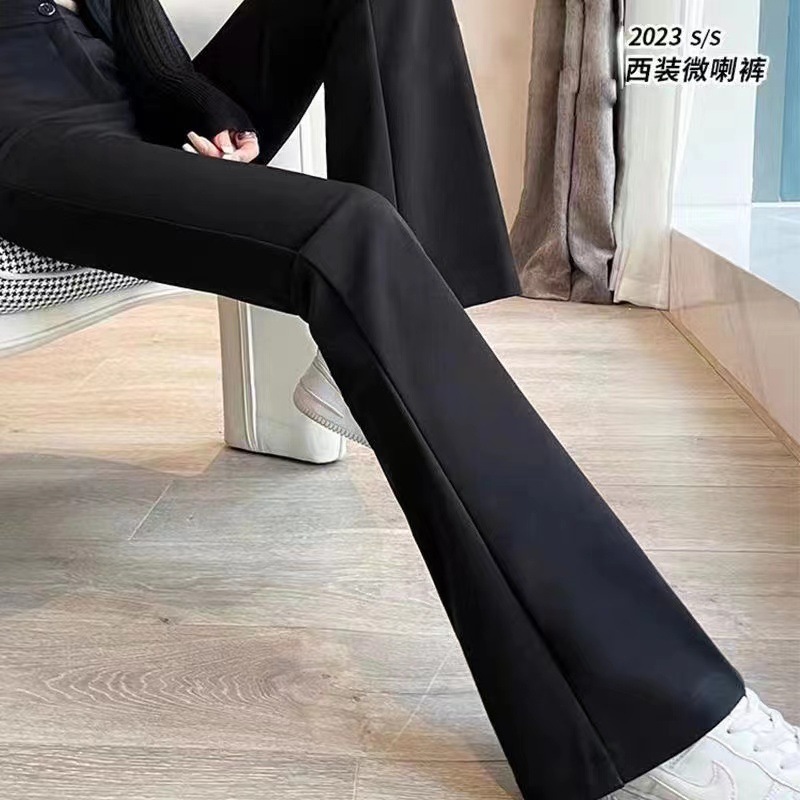 Autumn fitted flared trousers