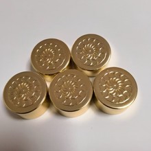 28牙香薰盖电化铝盖子平顶刻花铝盖LOGO螺旋盖铝制螺纹密封密封盖