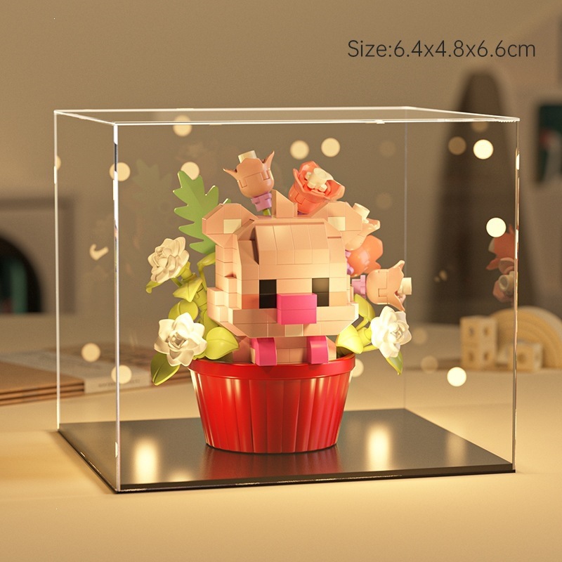 Le transfronterizo postre de dibujos animados muñeca ensamblaje de bloques de construcción decoración caja ciega juguetes de puzzle para niños 1 de junio tienda de regalo