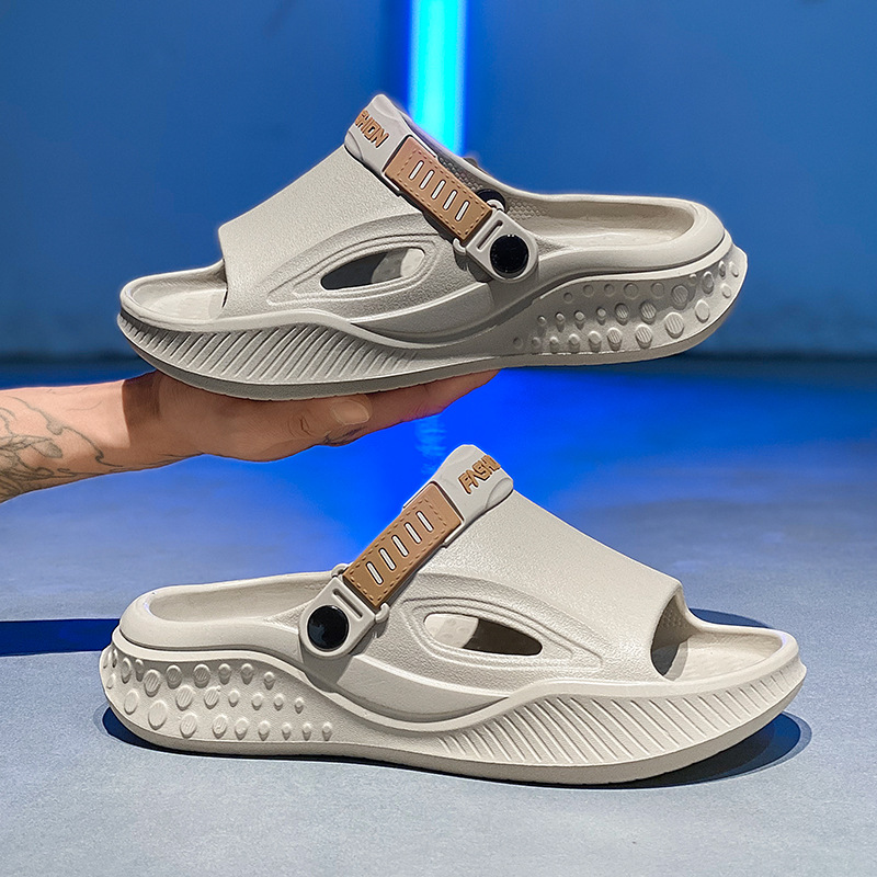 Zapatillas hombre 2025 nuevo verano interior casa baño baño antideslizante resistente al desgaste conducción al aire libre sandalias y zapatillas deportivas