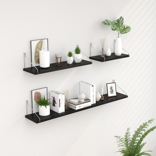 Wall-mounted shelf without drilling, wall hanging wall decoration one-word partition board living room bedroom stand bracket bookshelf wooden board