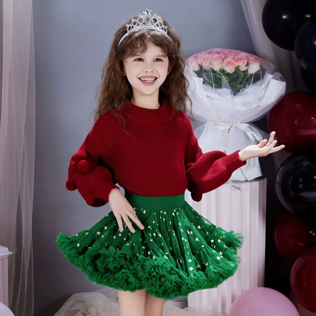 新品二代星星TUTU裙女童网纱蓬蓬裙 儿童半身裙突突裙a类源厂正品