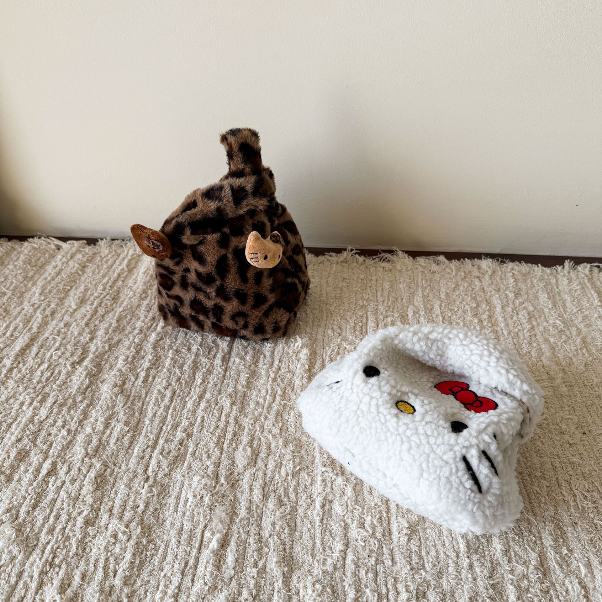 Bolsos de caricatura para niños de caña de azúcar, bolsos de caricatura para niños de invierno lindos, bolsos de peluche para bebés accesorios