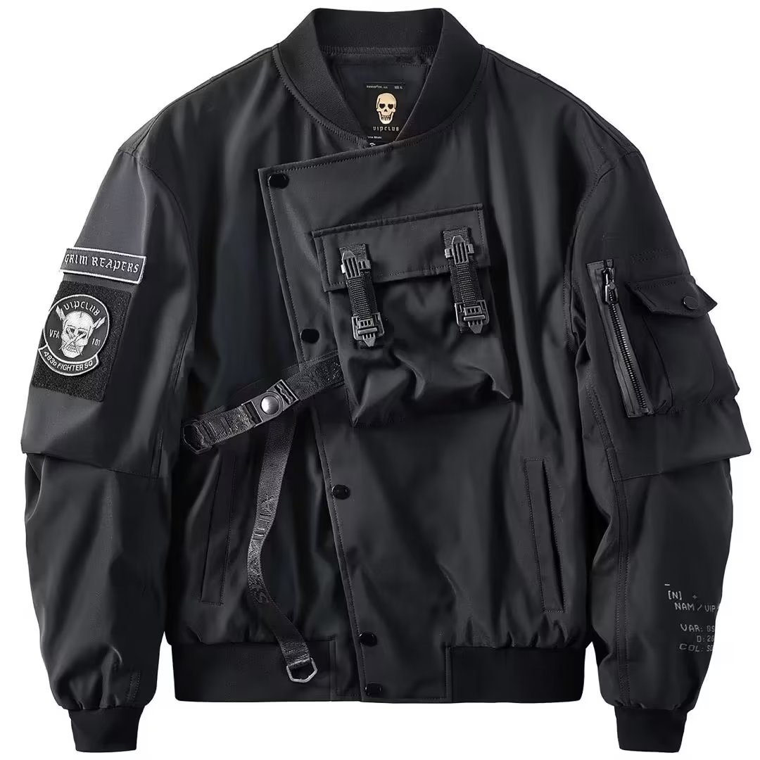 Men's clothing heavyweight bomber jacket men's large size functional jacket workwear Korean style trendy baseball uniform trendy brand_voghion.com