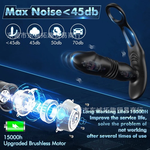 Prostate Massage Device for Men with Dual Ring Lock, Precise Adjustment, Rear End Remote Control, and Erection Ring