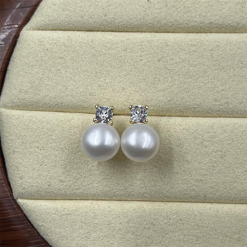 2g Weight Ear Studs Classification 1 Pair Quantity Wedding, Daily Occasion Pearl Pattern All Seasons Season Women's Gender Elegant, Simple Style Style 1 Pair Freshwater Pearl Earrings Pearl Ear Studs 12
