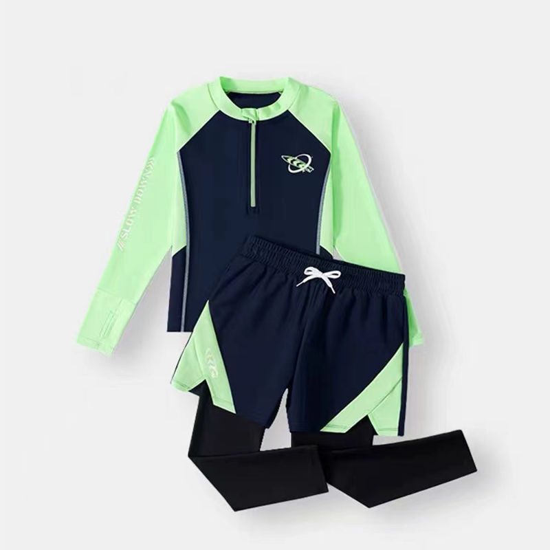 Children's Swimwear Boys' Set Boys' Swimwear Two-Piece New Style Boys' Hot Spring Season Swimwear Set