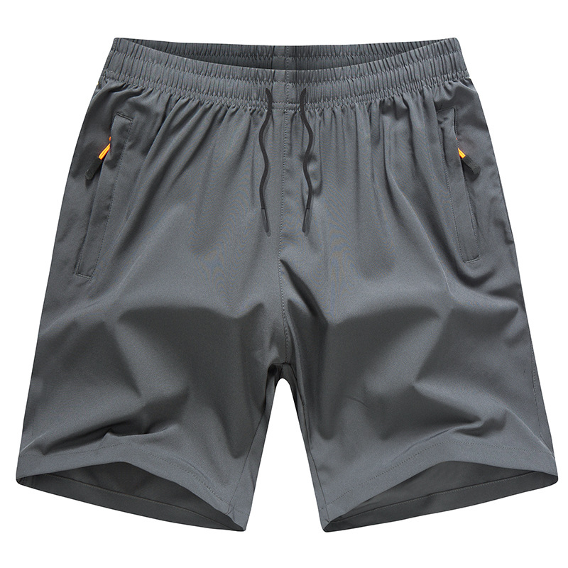 Men's shorts summer ice silk sports quick-drying pants loose 5 points big shorts outer wear beach casual middle pants wholesale