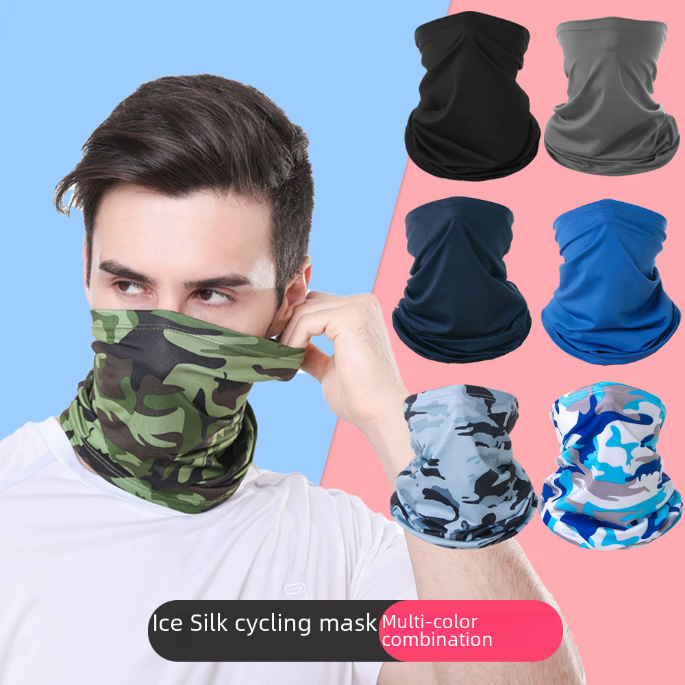 Sharetour Summer Cycling Mask, Breathable Ice Silk Magic Headscarf, Multi-Functional Sun Protection Neck Scarf