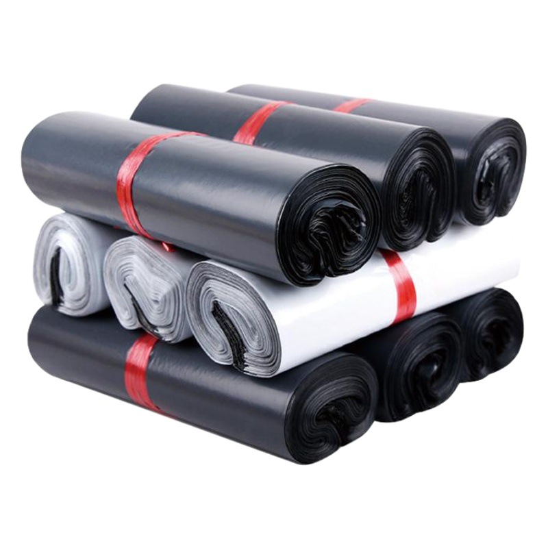 Bolsa impermeable de embalaje logístico Bolsa de embalaje exprés engrosada Bolsa de embalaje de color Bolsa exprés blanca impresión gris