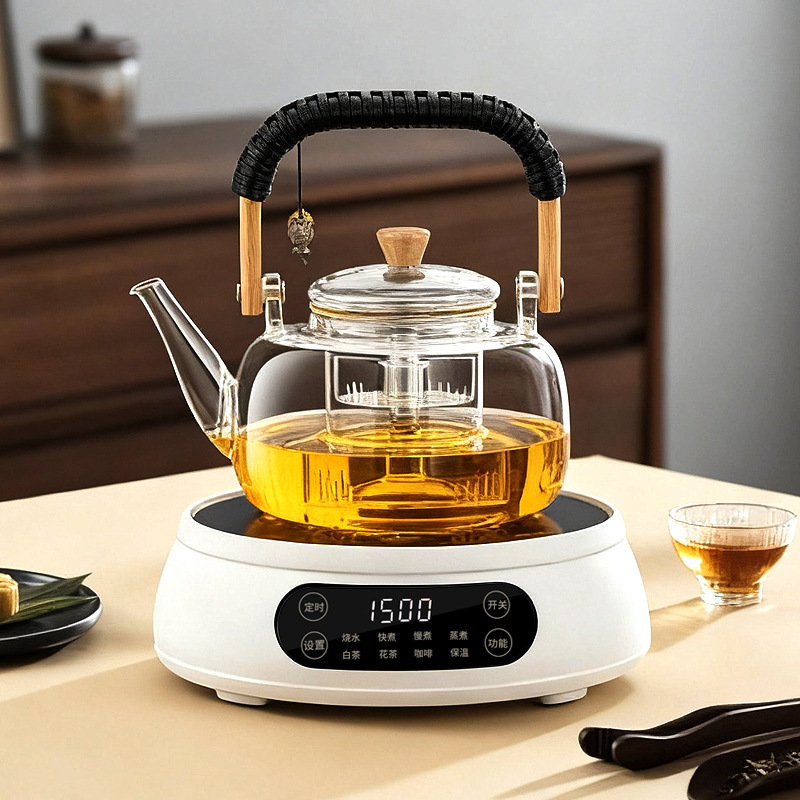 1500W Electric Ceramic Stove for Home Use, Small Tea Brewing Stove, Automatic Water Boiling, Automatic Heat Preservation, Mini Tea Stove with Constant Temperature 1500W Electric Ceramic Stove for Home Use, Small Tea Brewing Stove, Automatic Water Boiling, Automatic Heat Preservation, Mini Tea Stove with Constant Temperature