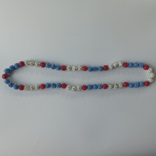 10mmAB软陶泥钻球珠子弹力线香巴拉项链亚马逊红白棒球跨境e732