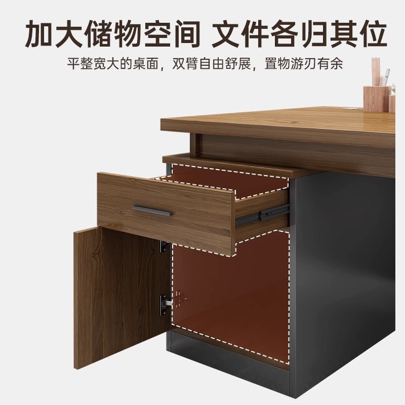 Jefe de escritorio moderno minimalista liderazgo Oficina escritorio y silla combinación sola oficina escritorio gerente escritorio ejecutivo muebles de oficina