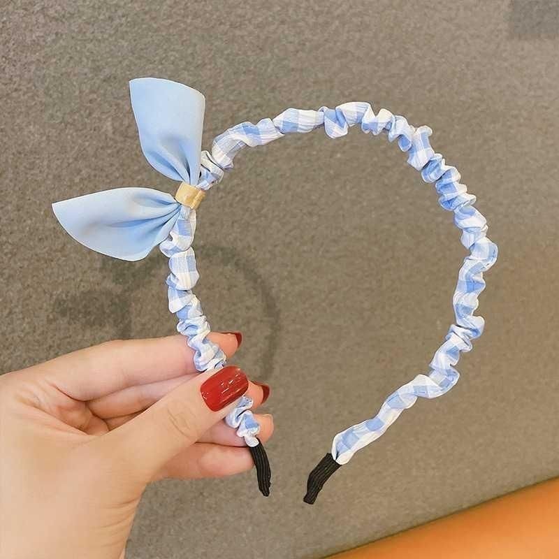 儿童发箍清新褶皱小女孩夏季发捆小号防滑压发发卡公主蝴蝶结头箍|undefined