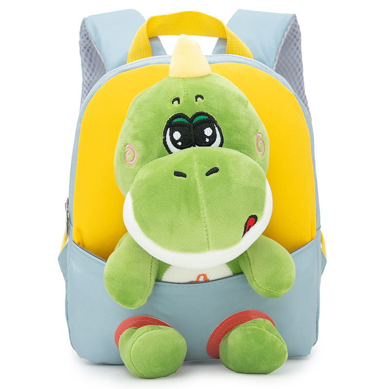 2023 nueva muñeca de dibujos animados desmontable kindergarten mochila de dibujos animados dinosaurio felpa niños bebé mochila
