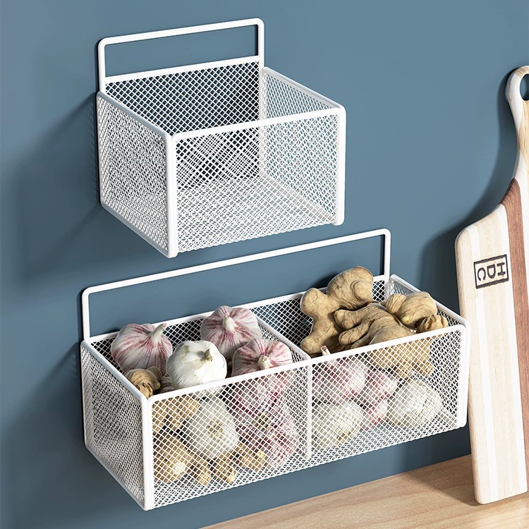 Ящик для хранения лука, имбиря и чеснока, кухонная настенная корзина для хранения имбиря и чеснока, бытовая железная настенная подвесная корзина для яиц с чесноком