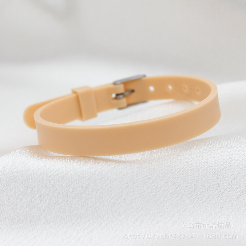 8mmシリコン手首バンドdiy個性的な手ベルトカップルの手環バンドは8mmの穴径アクセサリーの部品を着用するのに適しています。
