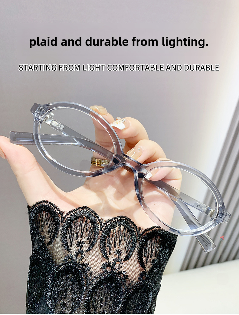 Presbyoscopic Glasses Female Zhang Yuanying Same-style Nerd Black Frame Men's Anti-blue Light Advanced Sense Frame Metal Tooth Presbyoscopic Glasses_voghion.com