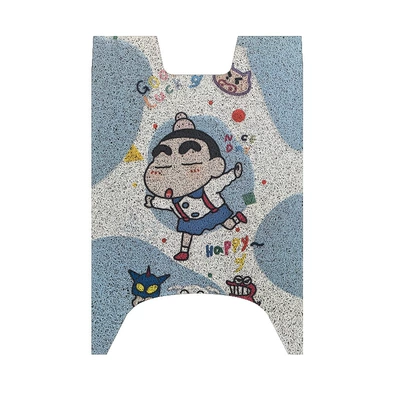 Pvc Wire Loop Waterproof Anti-Slip | Electric vehicle foot mat - crayon-shin-chan-mavericks-fs-wind-speed-version