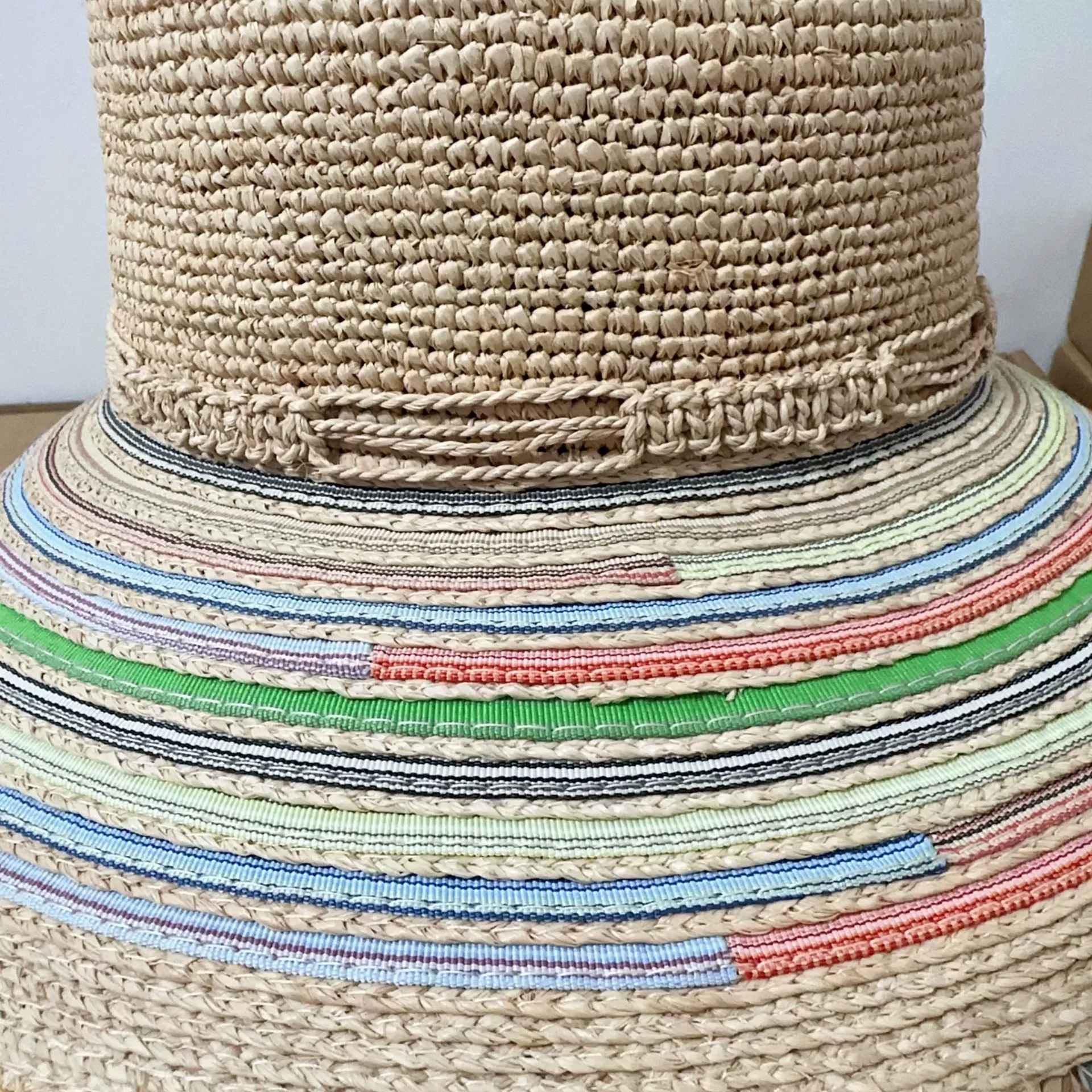 Rainbow summer beach foldable sun hat