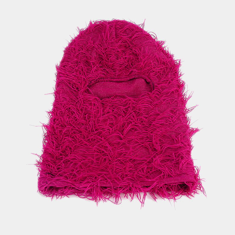 Einloch-Strickmaske, warme Gesichtsschutzmütze für den Außenbereich, lustige Sturmhaube aus Garn für Partys_voghion.com