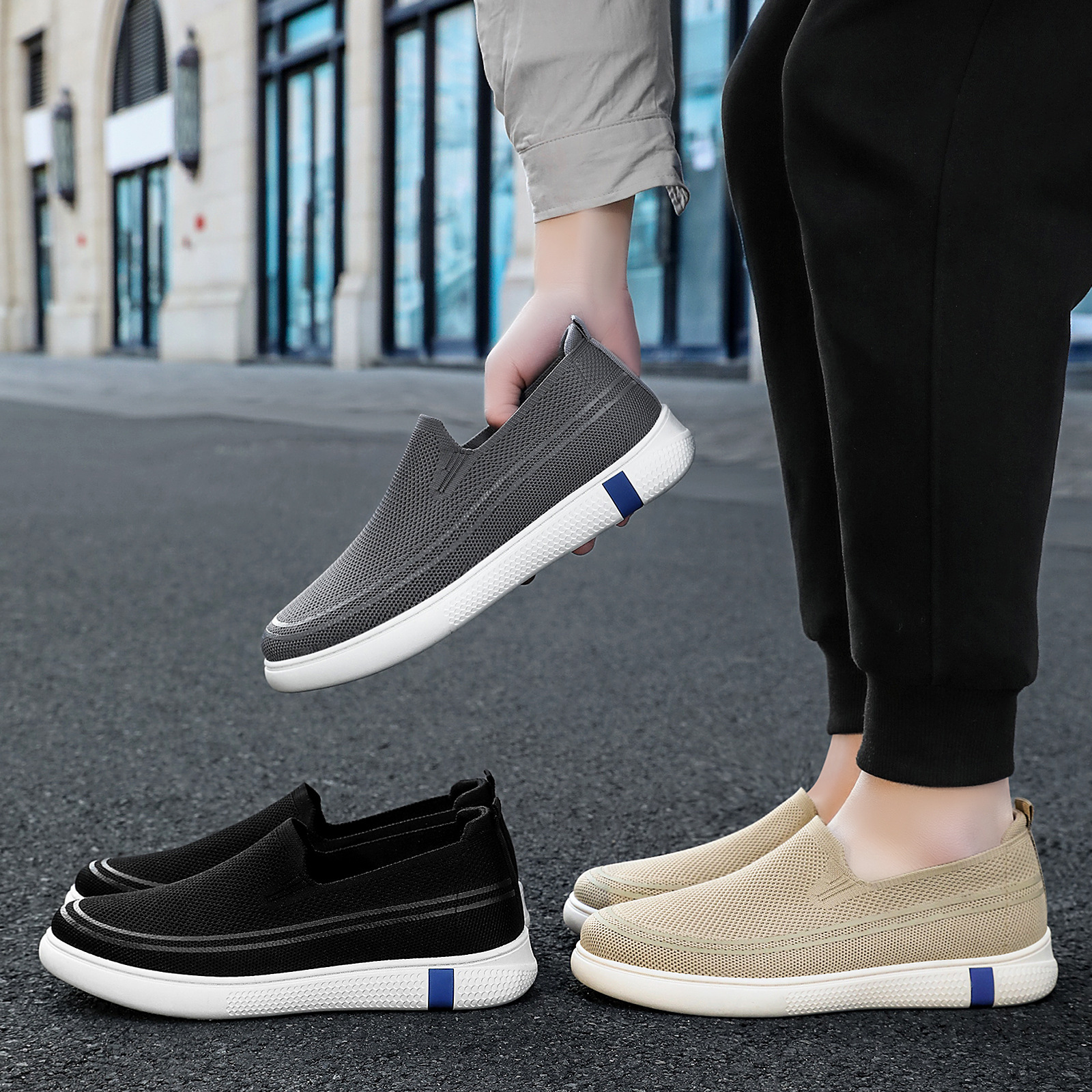 Zapatos casuales para hombres nuevos zapatos de primavera de comercio exterior zapatos de hombre zapatos grandes un pedazo viejos zapatos de tela de Beijing al por mayor