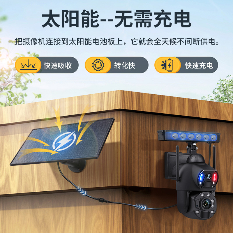 Modelo privado de baja potencia 36x zoom metal domo 10W solar interior y exterior 4G/WIFI cámara de vigilancia