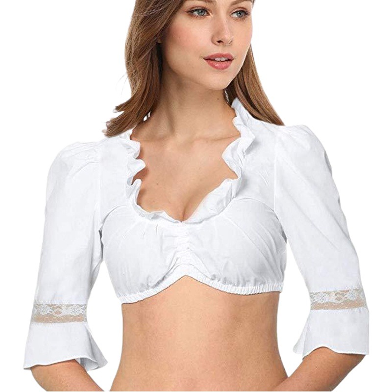 Festival de la cerveza ropa del Festival de la cerveza bávara Ding Dong ropa pequeña camisa blanca camisa de mujer