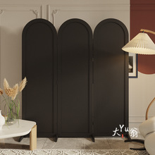 批法式奶油风屏风隔断客厅玄关装饰可折叠移动遮挡简约美式折屏其