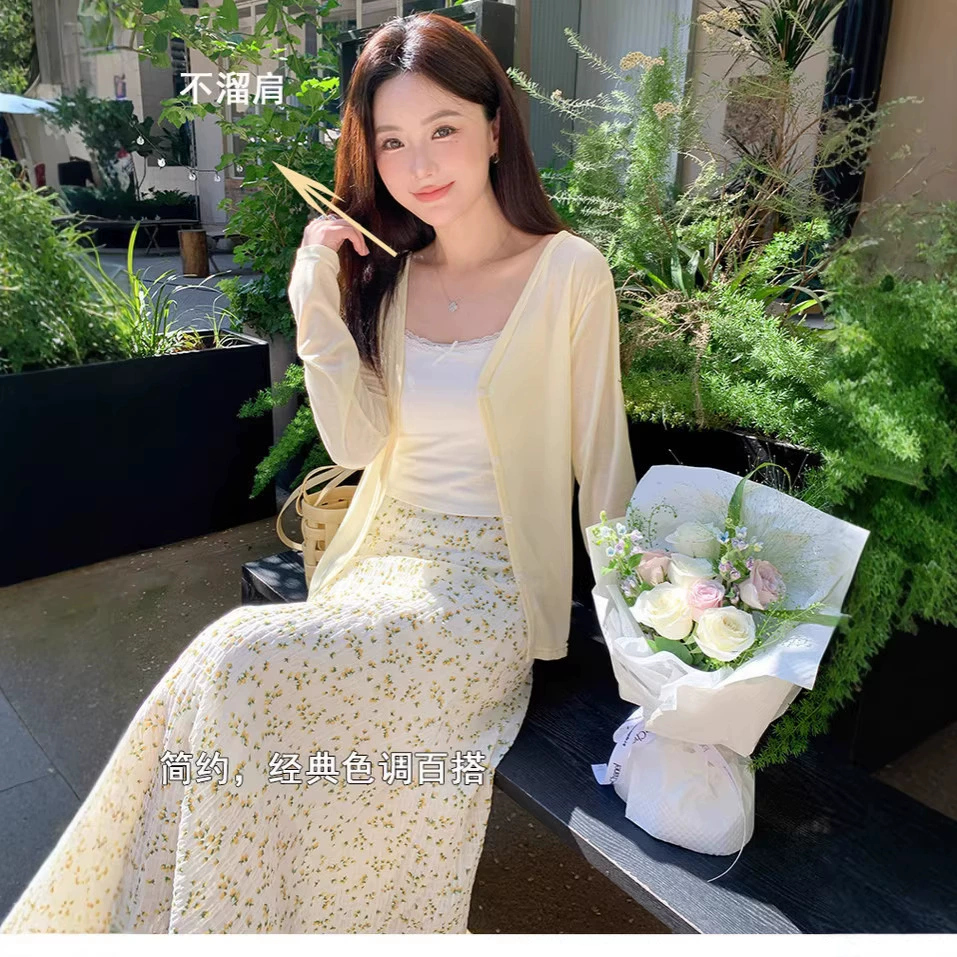 Cardigan, summer thin jacket, long-sleeve, sun protection