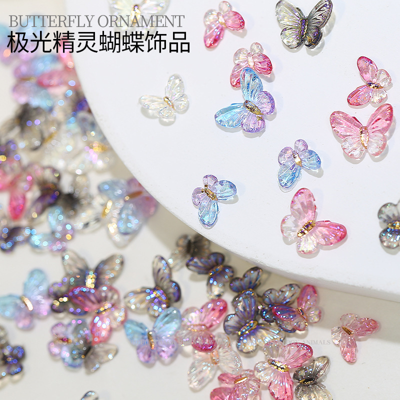 Aurora Butterfly Phone Case Nail Art Accessories Nail Decoration Rhinestone Iridescent Three-Dimensional Fairy Butterfly Resin Nail Art Accessories Aurora Butterfly Phone Case Nail Art Accessories Nail Decoration Rhinestone Iridescent Three-Dimensional Fairy Butterfly Resin Nail Art Accessories