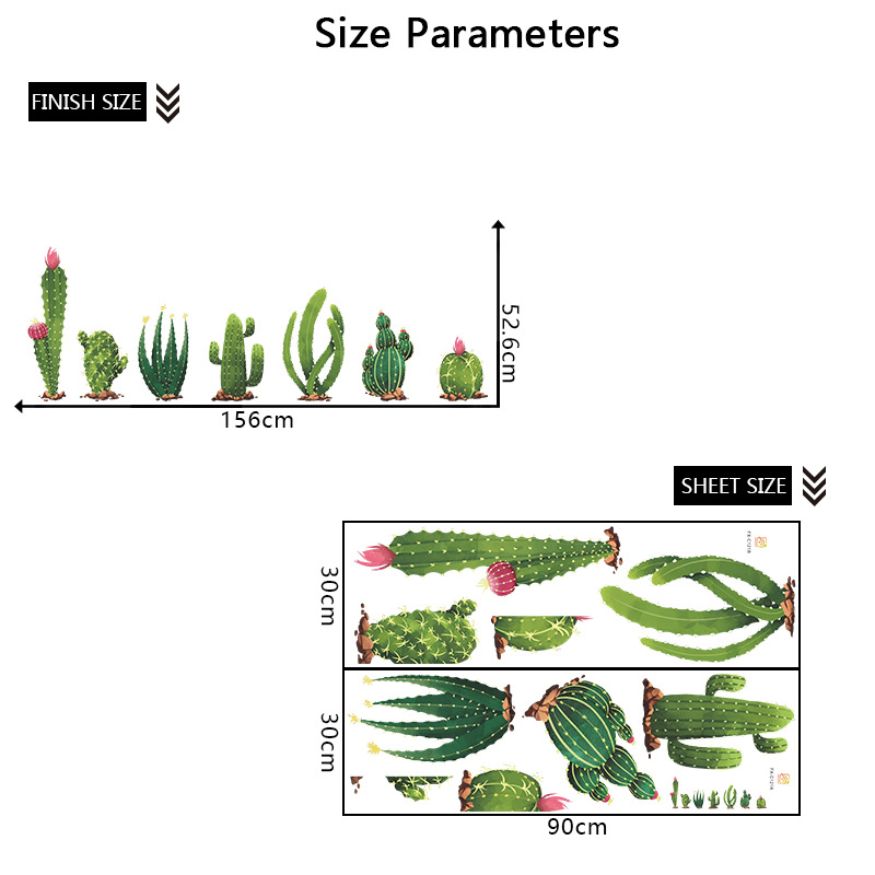 Nuevos Cactus Tropicales Pegatinas display picture 1