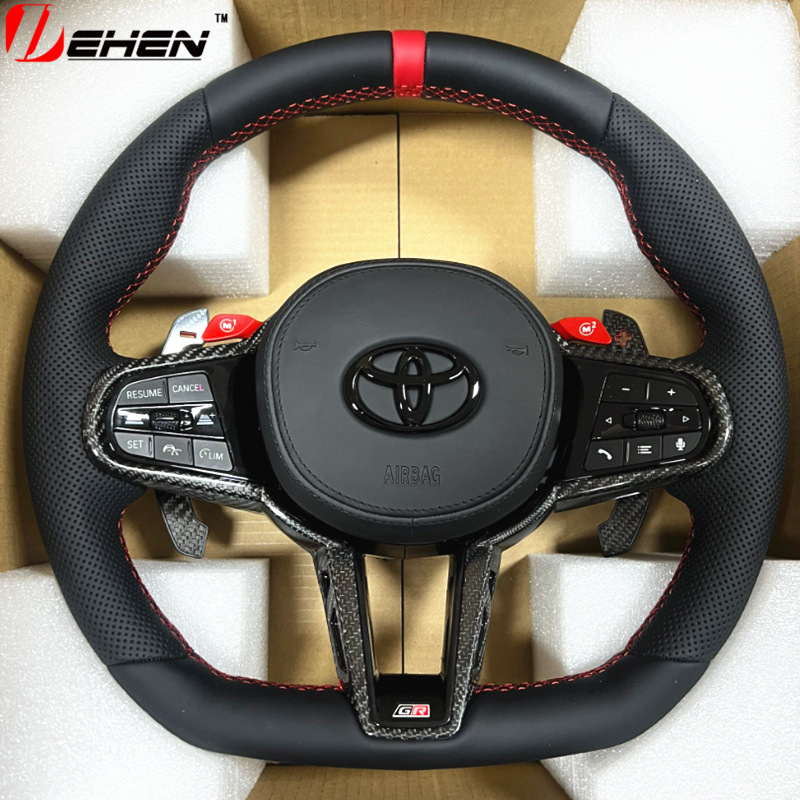 Suitable for 19-26 Toyota Supra racing steering wheel MK4 MK5 A90A91 modified carbon fiber steering wheel