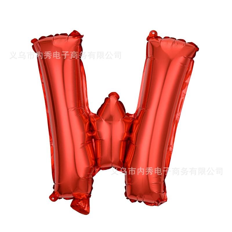 Estilo americano Delgado 16 pulgadas inglés carta globo pequeño tamaño A- Z cumpleaños boda habitación decoración aluminio película globo al por mayor