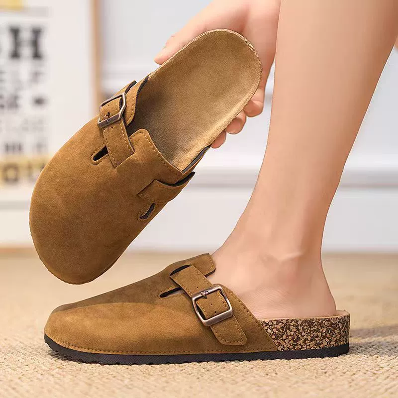 Пары полутапочки женские трансграничные модные носить осенние и зимние булочки тапочки противоскользящие теплые ботинки на толстой подошве