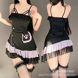 情趣内衣女性感制服诱惑战袍猫女仆装床上小胸激情睡衣2722